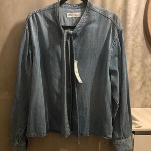 Zara Women's Classic Blue Jean Jacket
